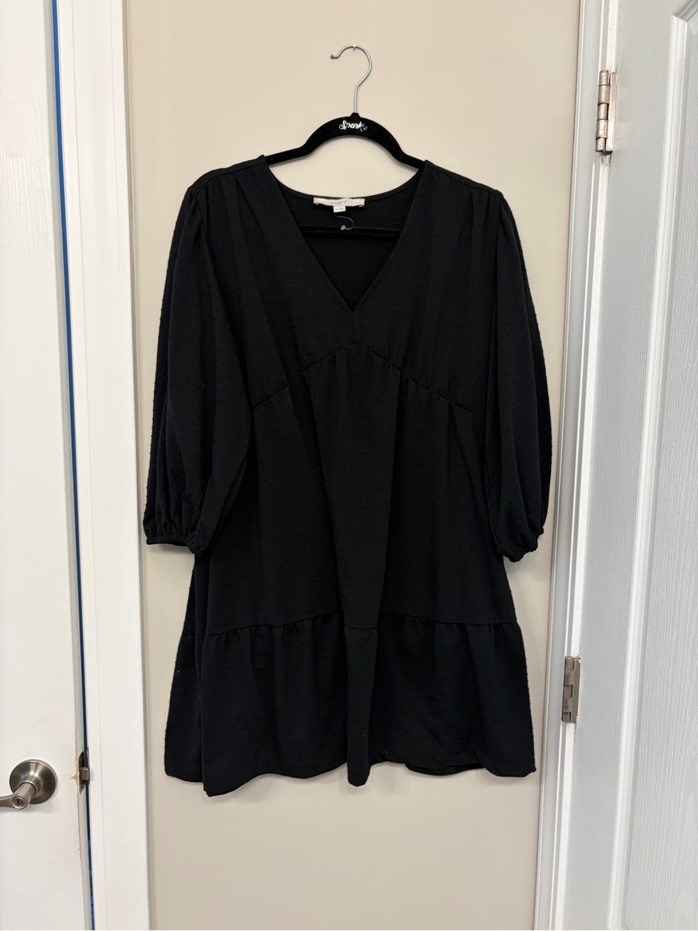 LOFT Black V-Neck Babydoll Tunic